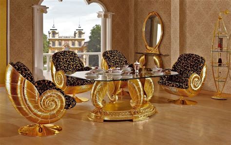 versace gold table|Versace dining table and chairs.